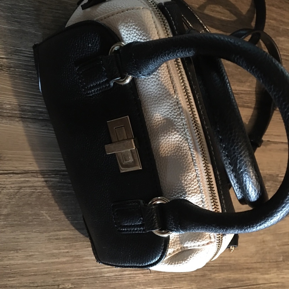 Aldo black and white handbag